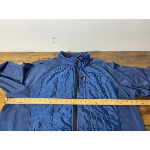 Orvis Jacket Mens 2XL Blue Full Zip Quilted Mixed Media - Picture 7 of 12